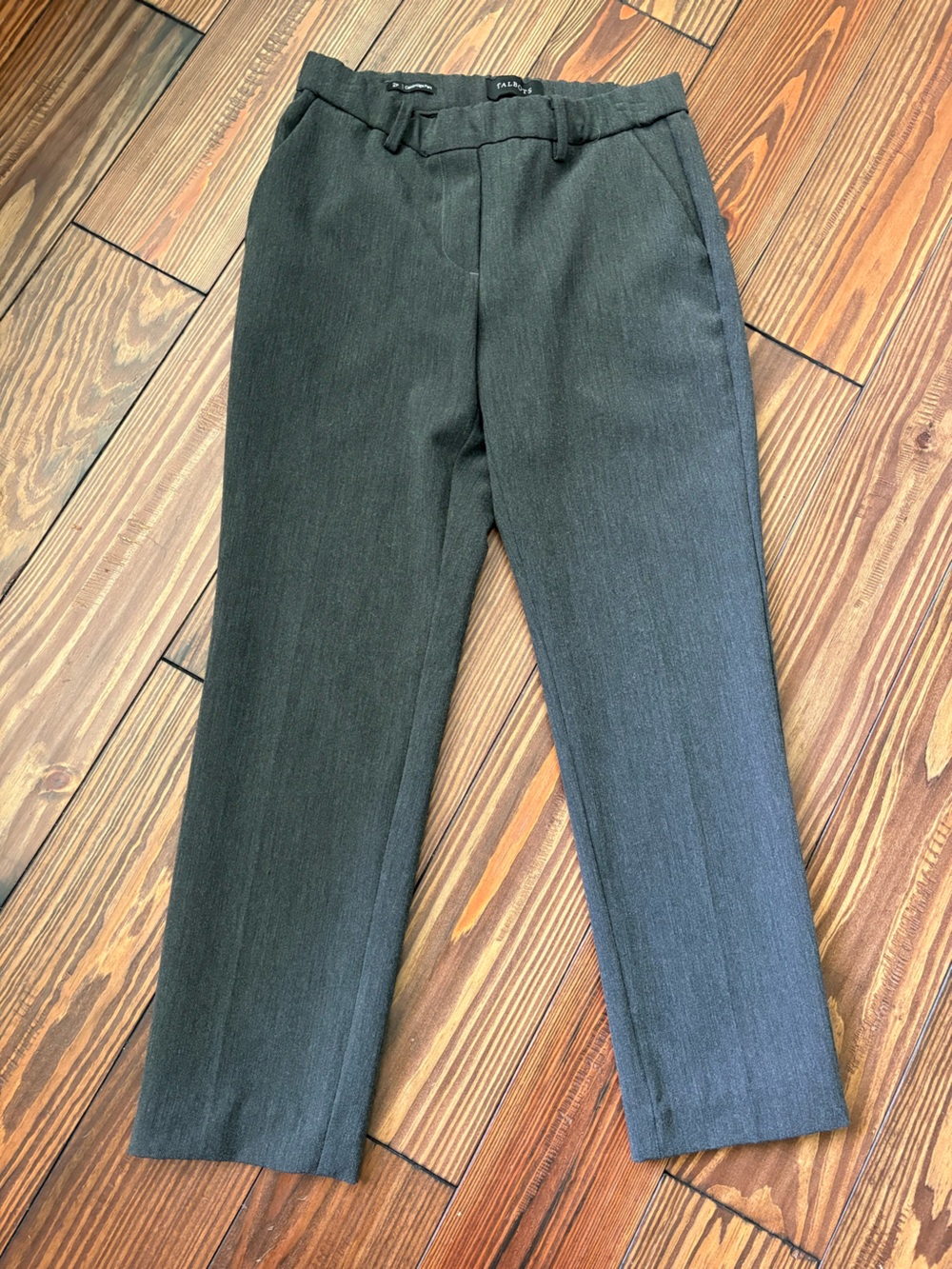 Talbots Dark Gray Straight-Leg Cambridge Pant Dress Pants